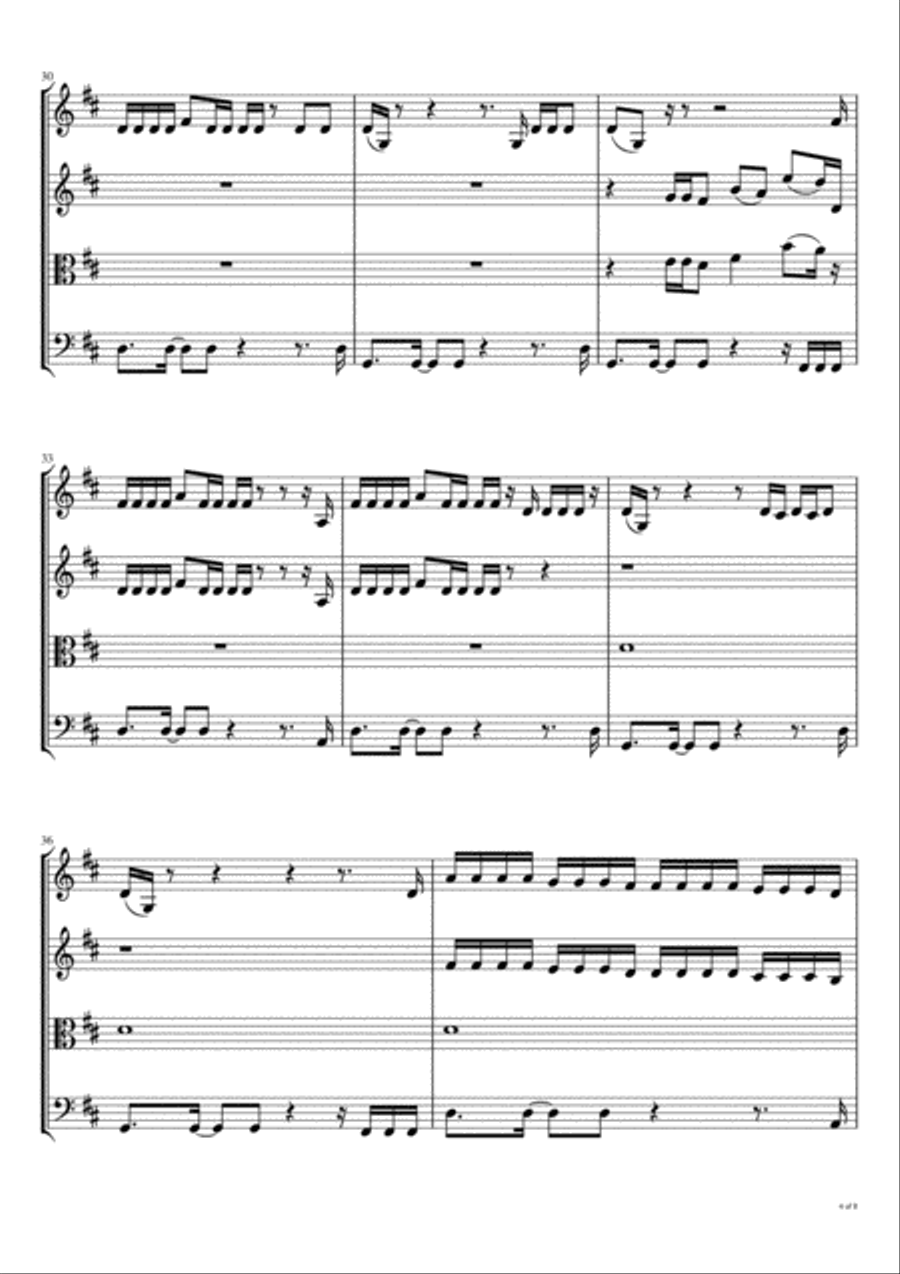 You Need To Calm Down String Quartet scores gallery preview page 5
