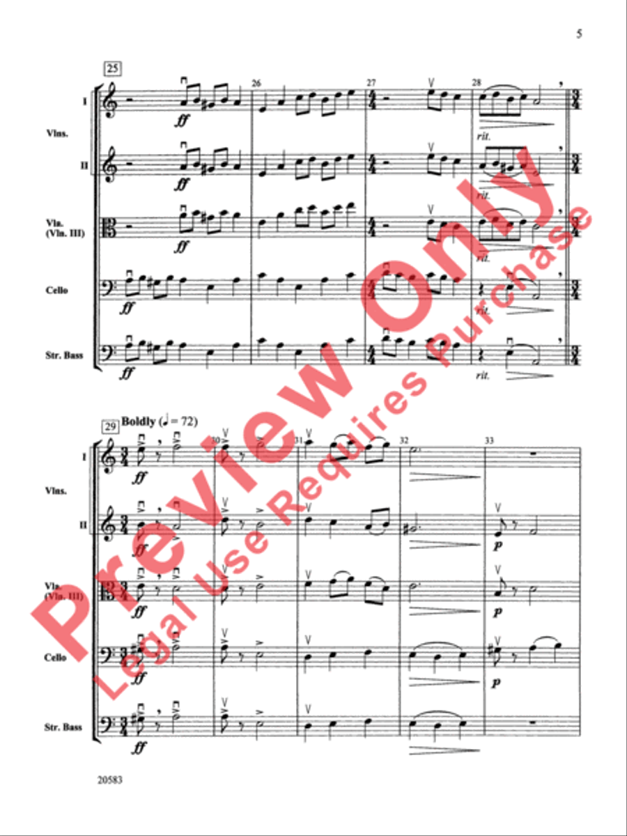 Two Israeli Folk Songs Two Israeli Folk Songs String Orchestra scores gallery preview page 5