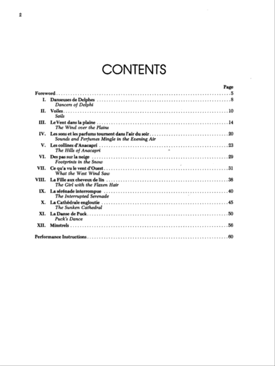 Debussy -- Preludes, Book 1 Piano Solo scores gallery preview page 2