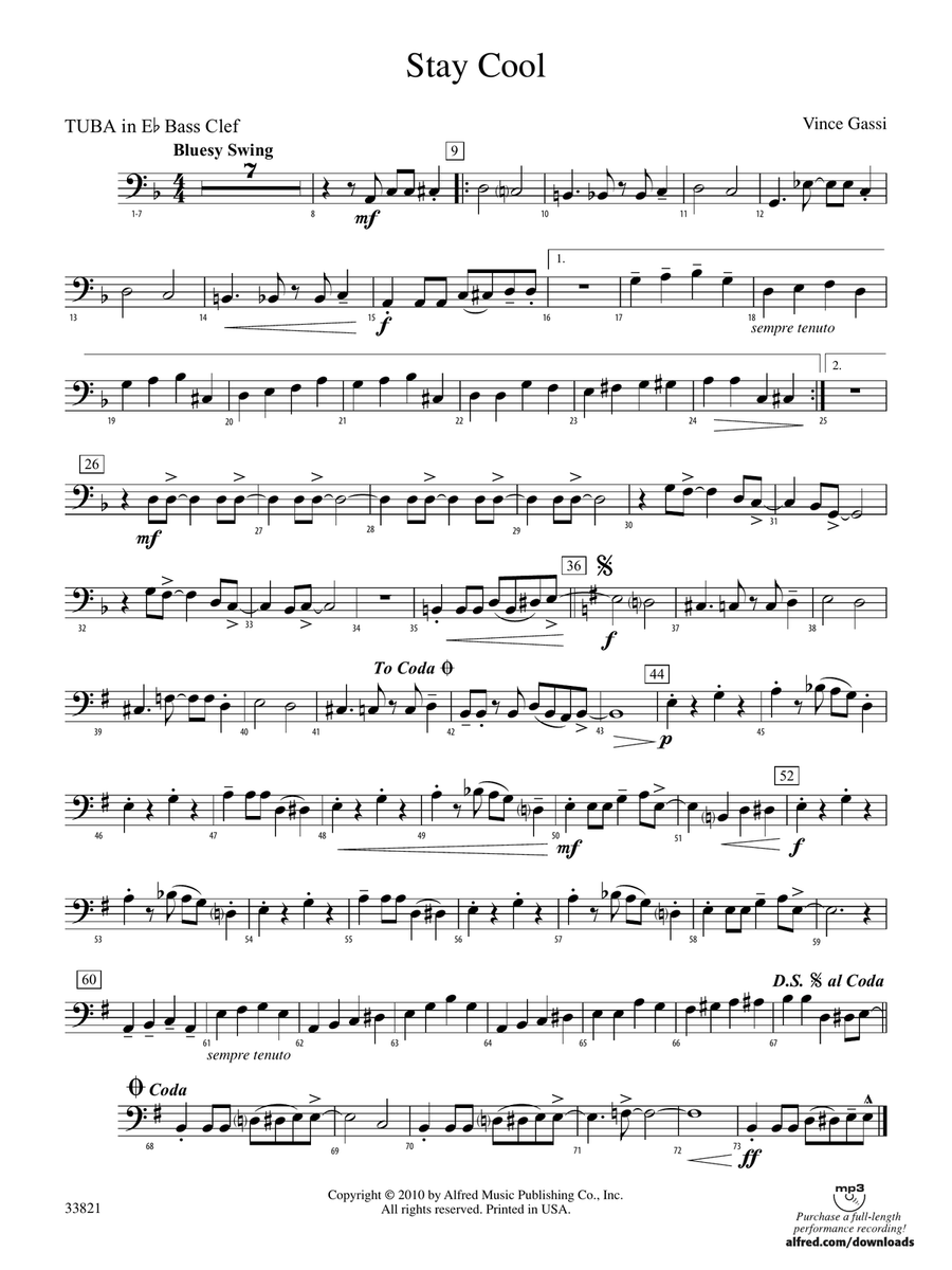 Stay Cool: (World Part) E-flat Tuba B.C.