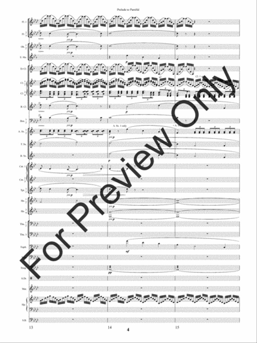 Prelude to Parsifal (Score) Concert Band scores gallery preview page 7