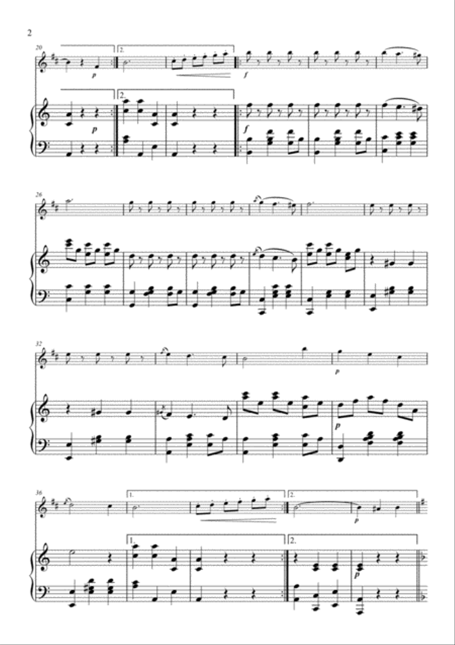 Donauwellen Walzer (waves of the Danube) arranged for clarinet Bb and piano Clarinet Solo scores gallery preview page 5