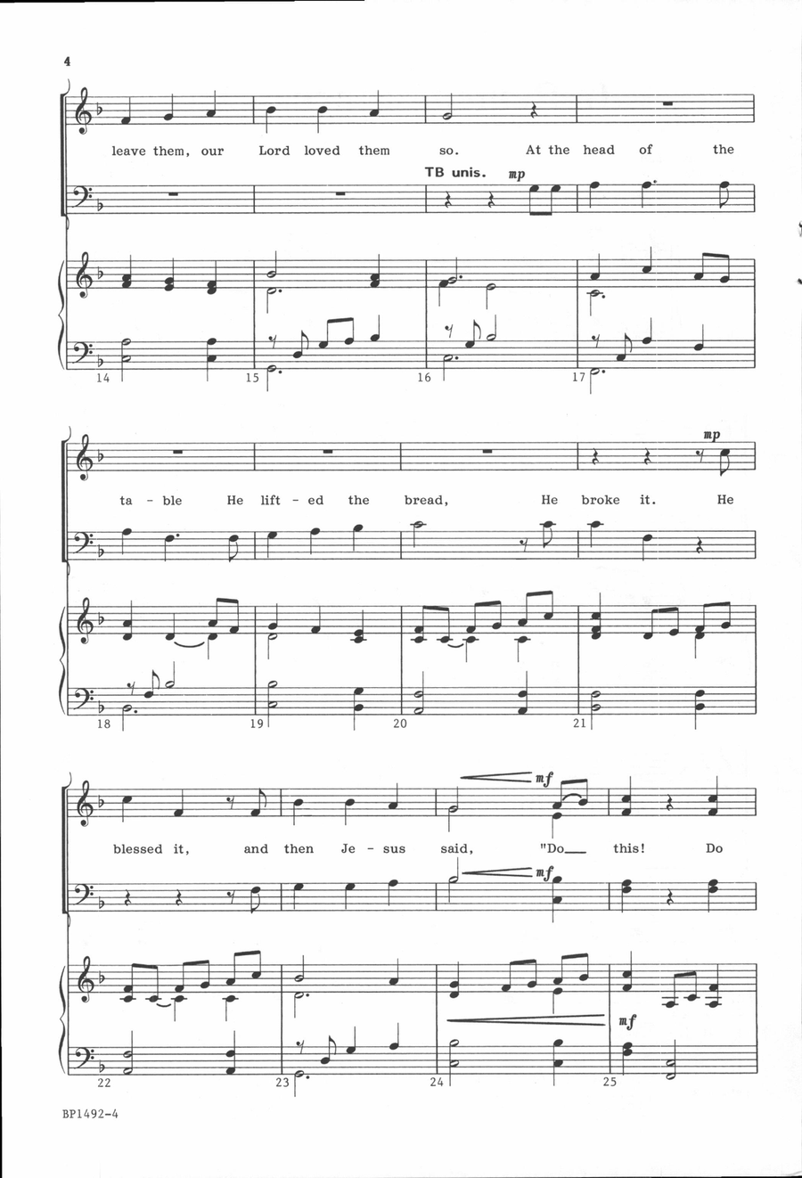 In Remembrance of Me In Remembrance of Me 4-Part scores gallery preview page 3
