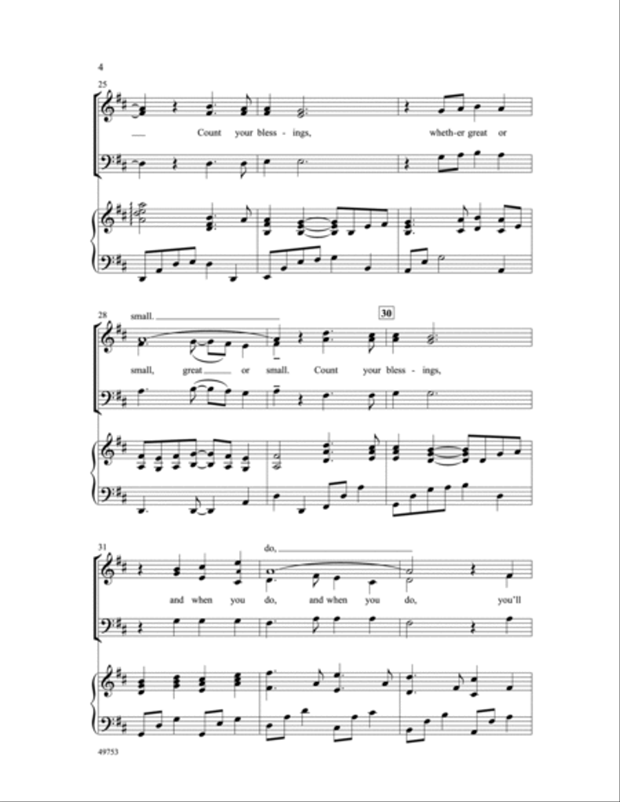 Count Your Blessings Count Your Blessings Choir scores gallery preview page 4