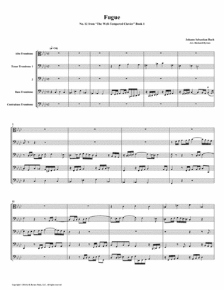 Fugue 12 from Well-Tempered Clavier, Book 1 (Trombone Quintet)
