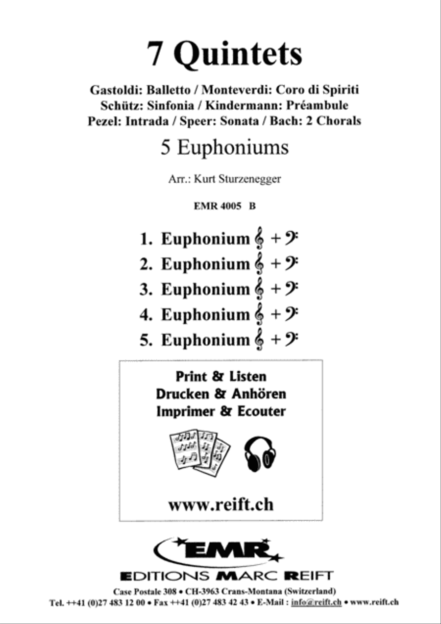 7 Quintets 7 Quintets Euphonium Quintet scores gallery preview page 2