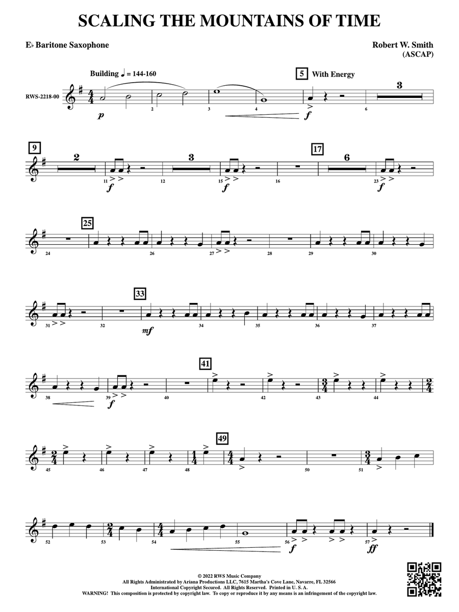Scaling the Mountains of Time: E-flat Baritone Saxophone