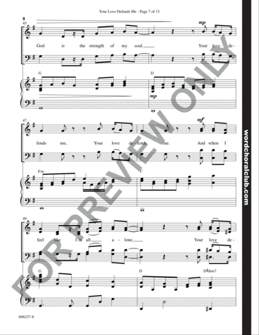 Your Love Defends Me - Anthem 4-Part scores gallery preview page 9