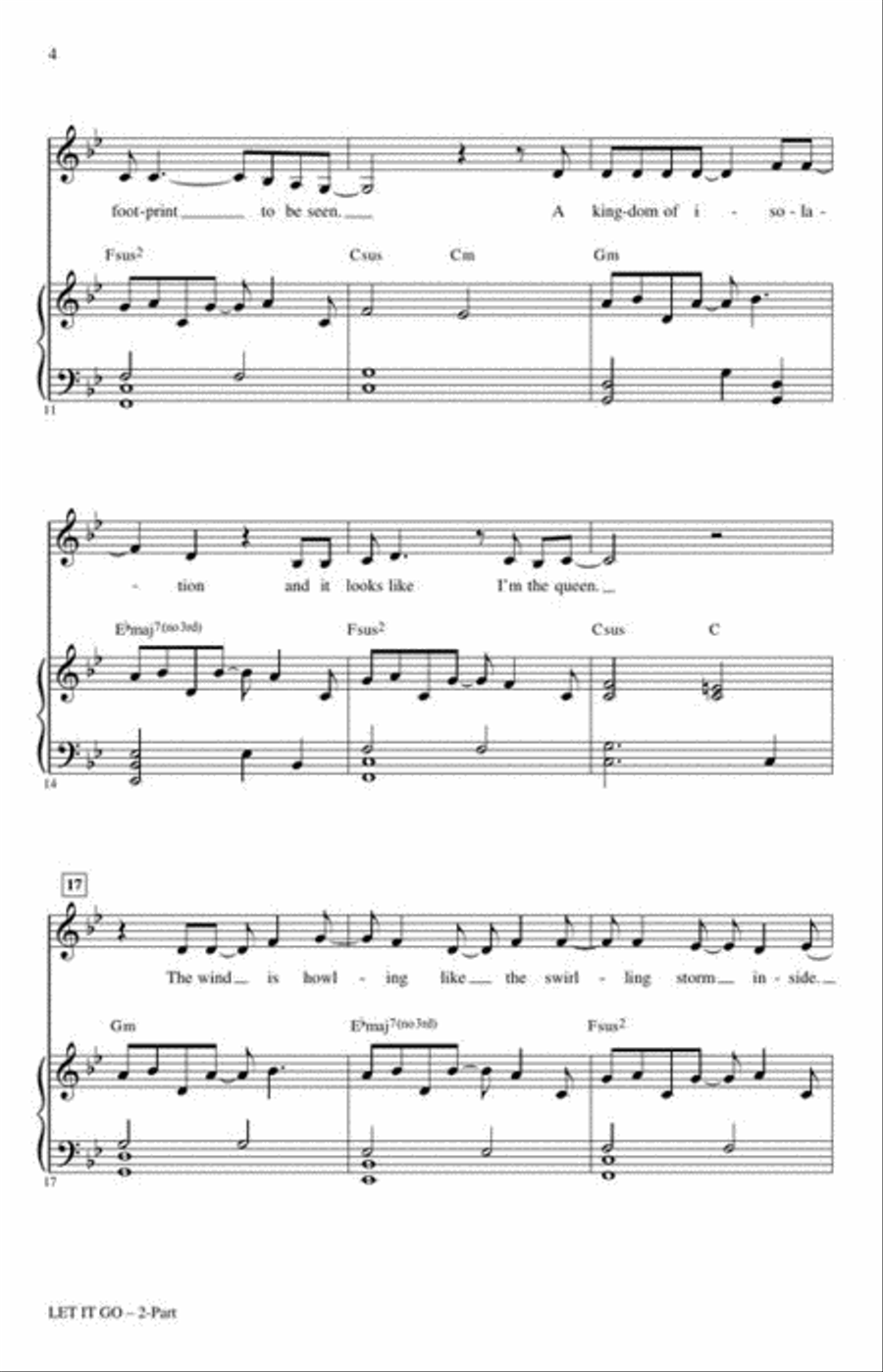 Let It Go (from Frozen) 2-Part scores gallery preview page 5