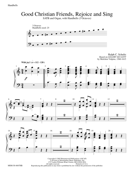 Good Christian Friends, Rejoice and Sing (Downloadable Handbell Parts)