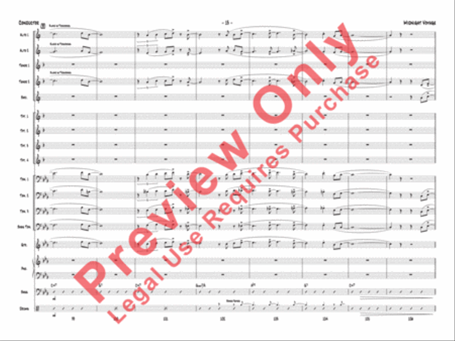 Midnight Voyage (score only) Jazz Ensemble scores gallery preview page 33