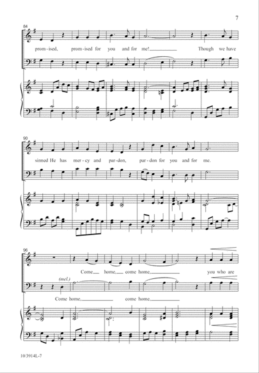 Come Home 2-Part scores gallery preview page 8