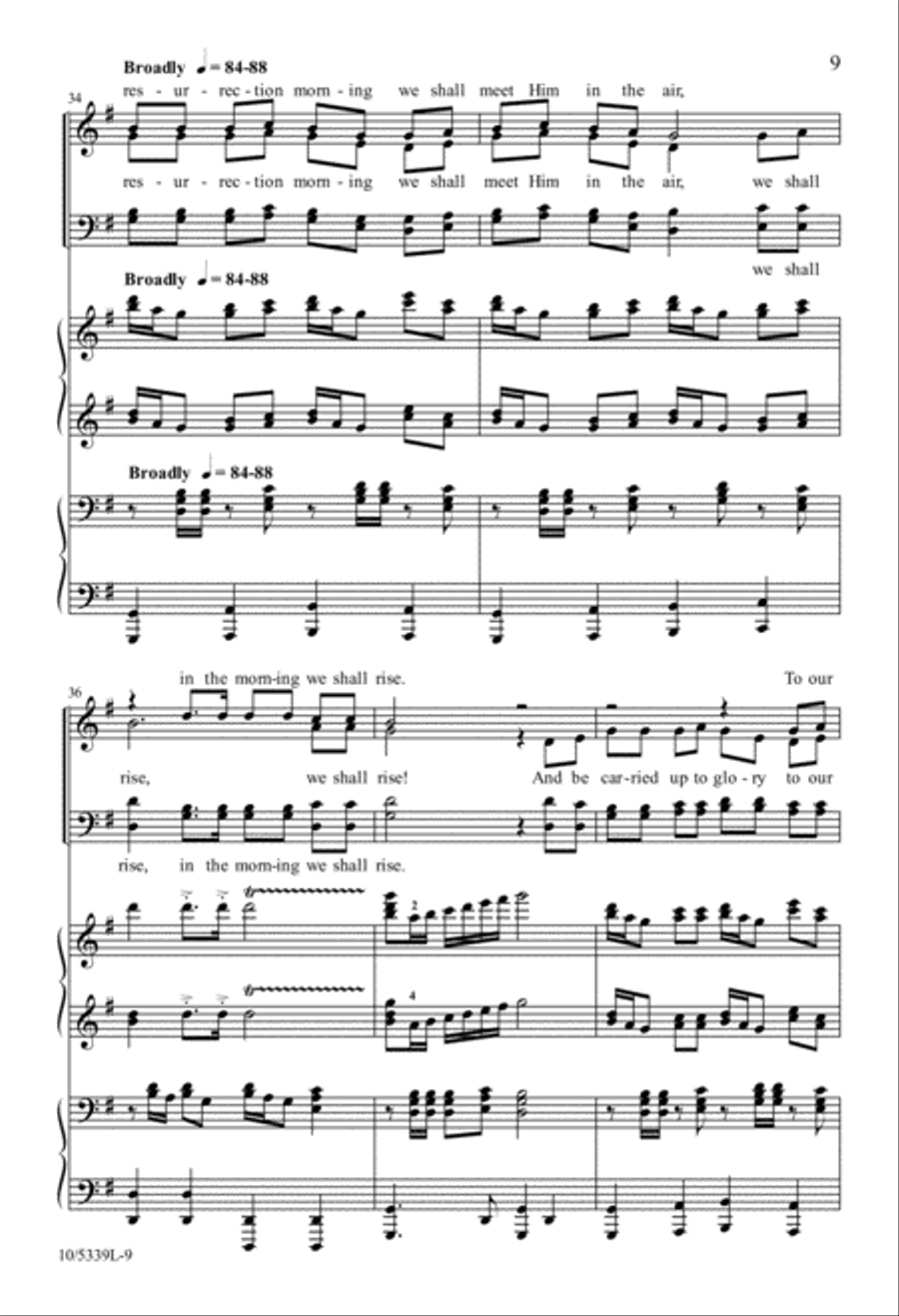 Hallelujah, We Shall Rise 4-Part scores gallery preview page 9