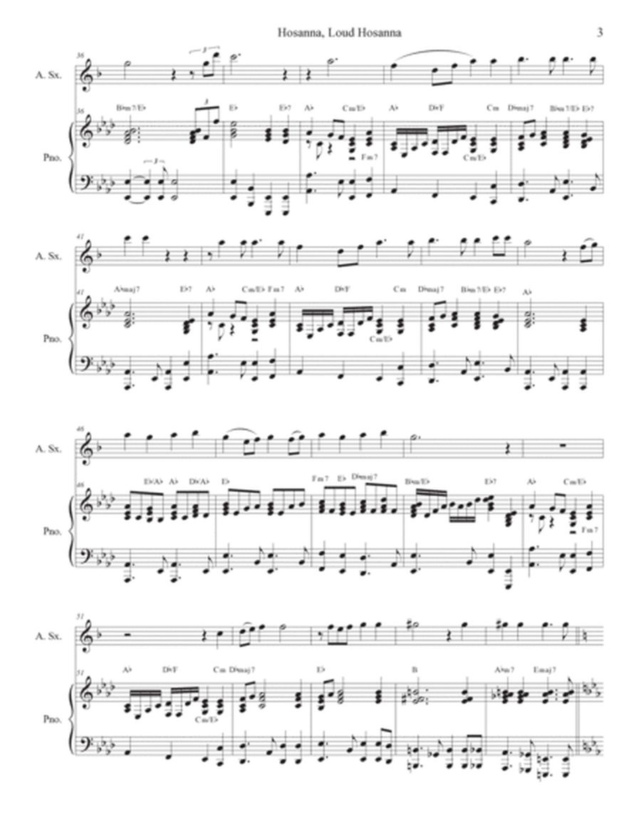 Hosanna, Loud Hosanna (Alto Saxophone - Piano accompaniment) image number null