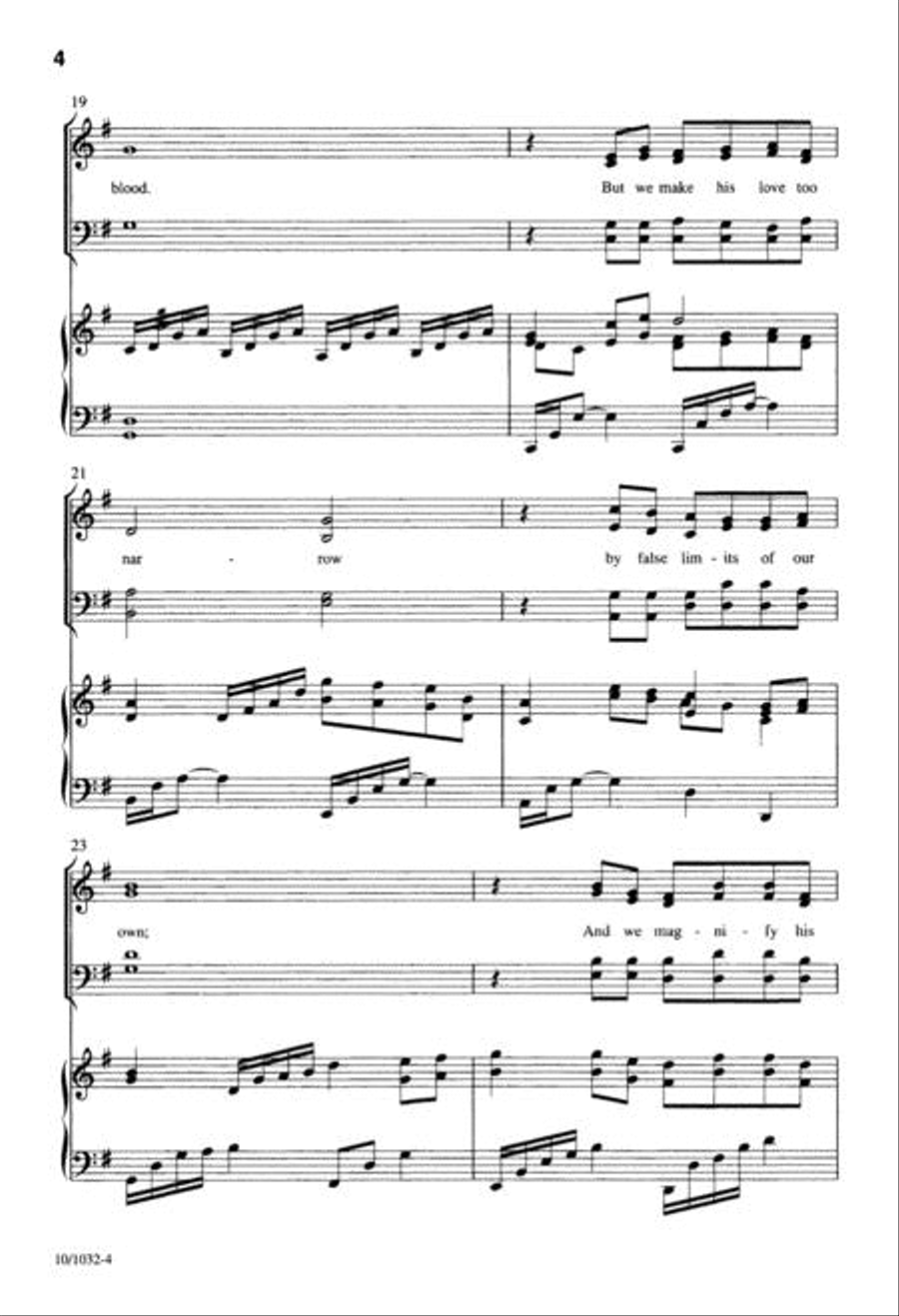 There's a Wideness in God's Mercy 4-Part scores gallery preview page 4