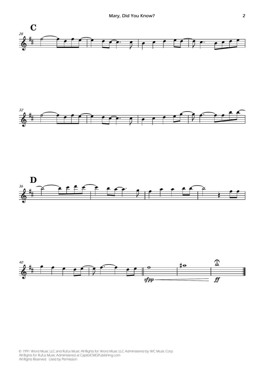 Mary, Did You Know? Mary, Did You Know? Chamber Music scores gallery preview page 2