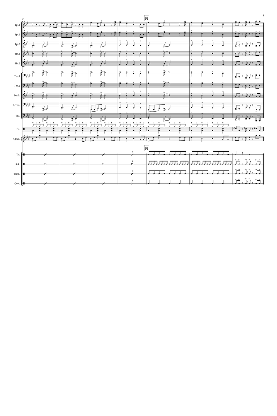 Shut Up And Dance Brass Ensemble scores gallery preview page 5