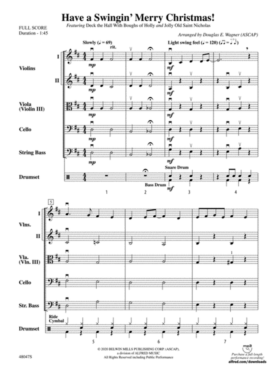 Have a Swingin' Merry Christmas: Score