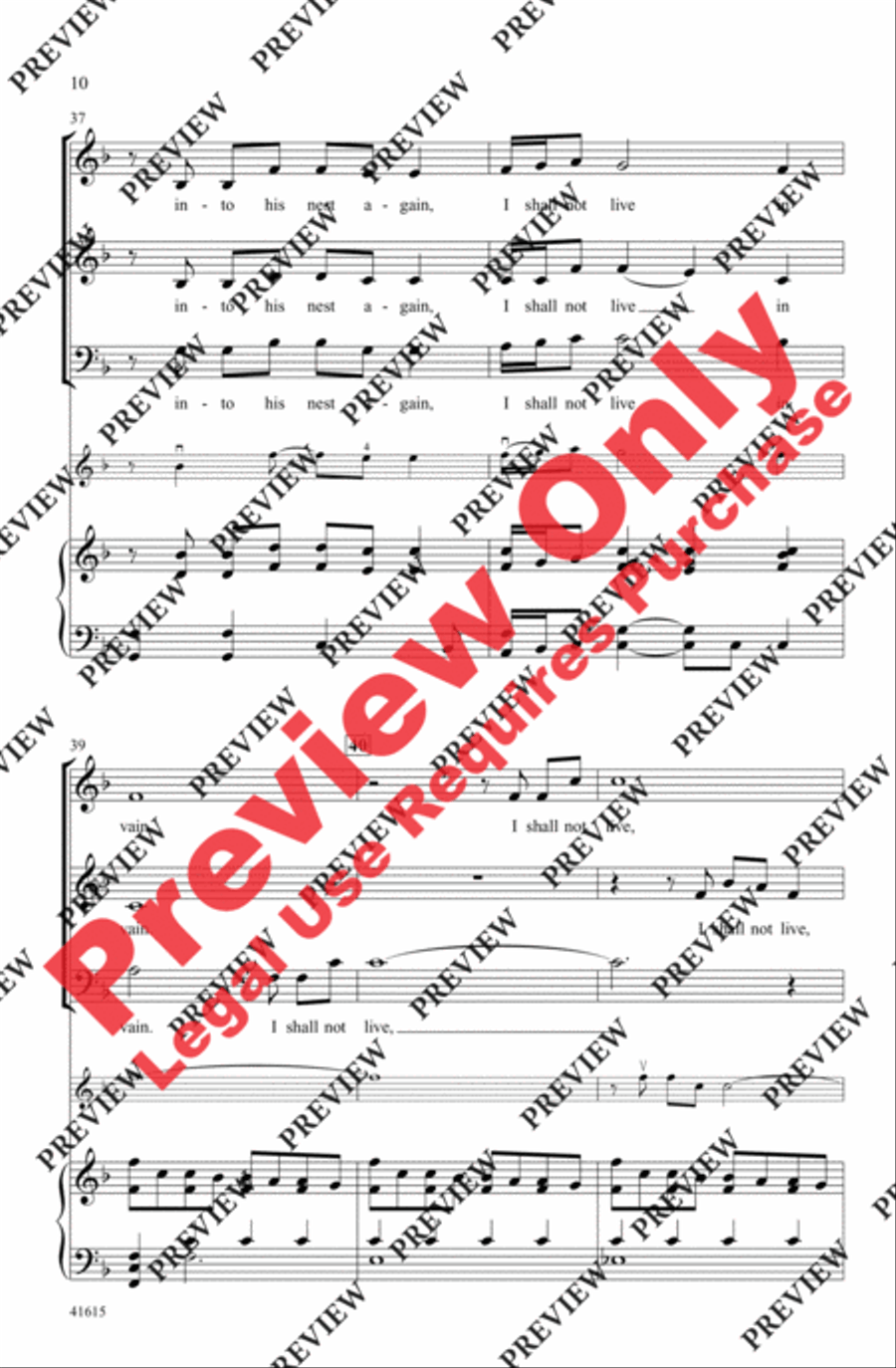 I Shall Not Live in Vain 3-Part scores gallery preview page 21