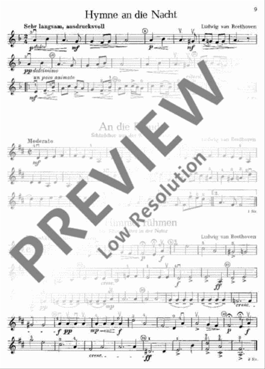 Musik zur Feier Violin scores gallery preview page 10