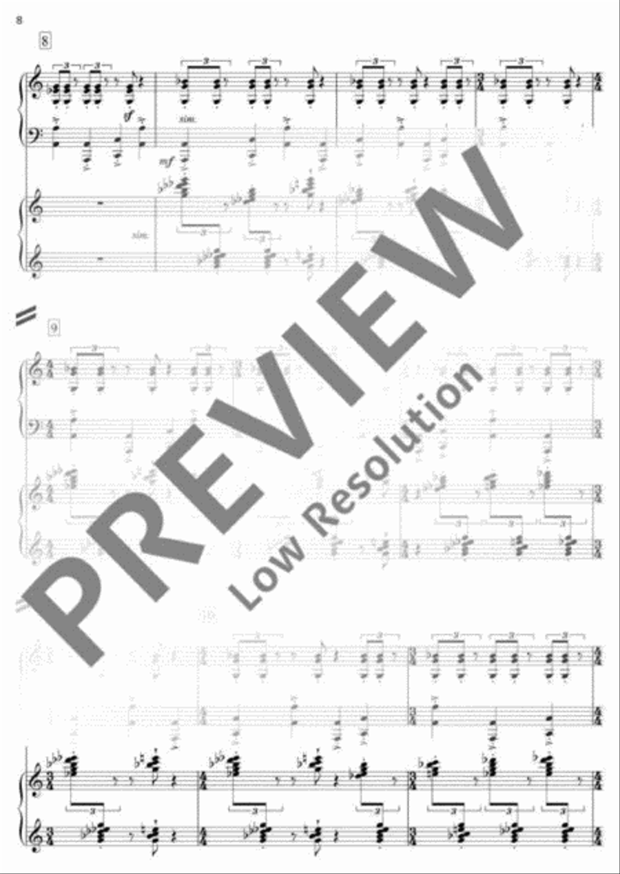 Symphony in Three Movements Piano scores gallery preview page 9