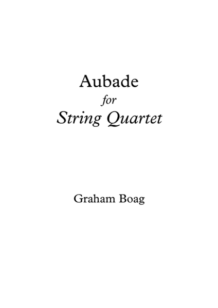 Aubade for String Quartet image number null