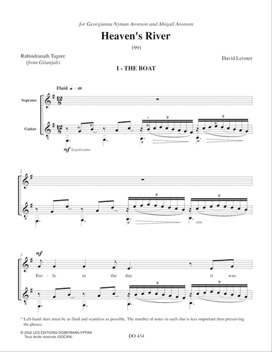 Heaven's River (soprano & guitar) Classical Guitar scores gallery preview page 2