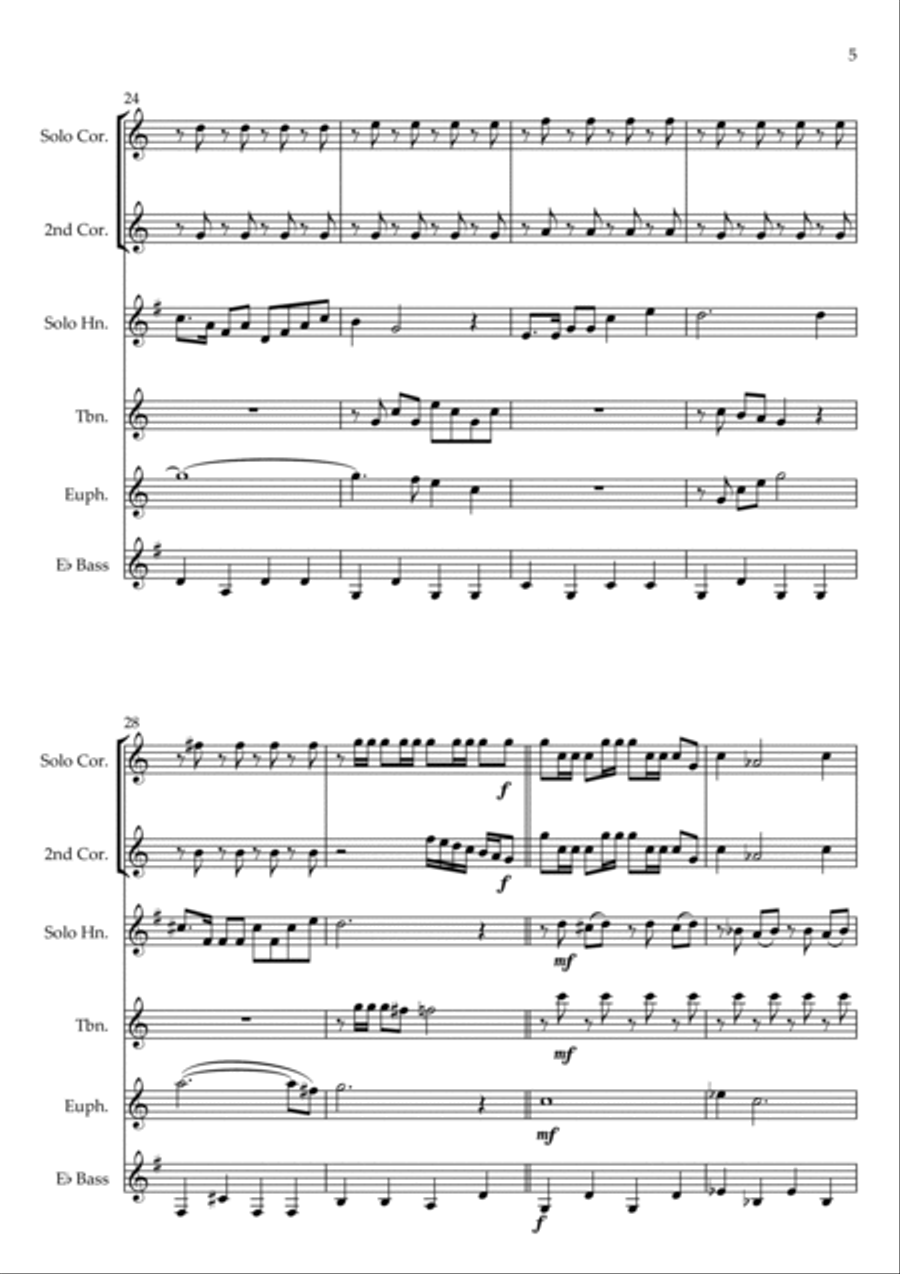 Ground Force Theme Brass Ensemble scores gallery preview page 5