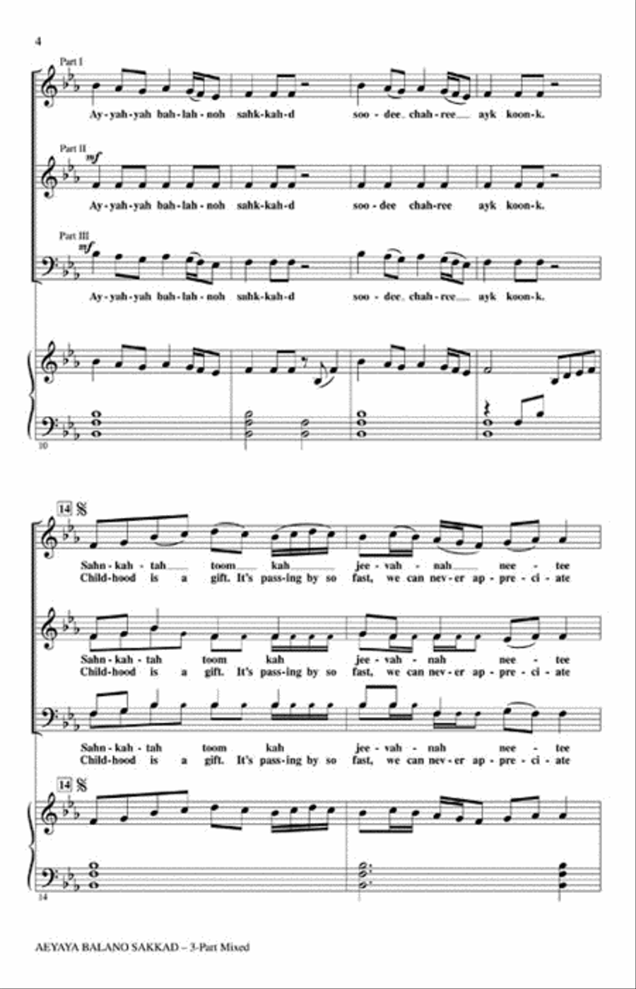 Aeyaya Balano Sakkad Aeyaya Balano Sakkad Choir scores gallery preview page 3