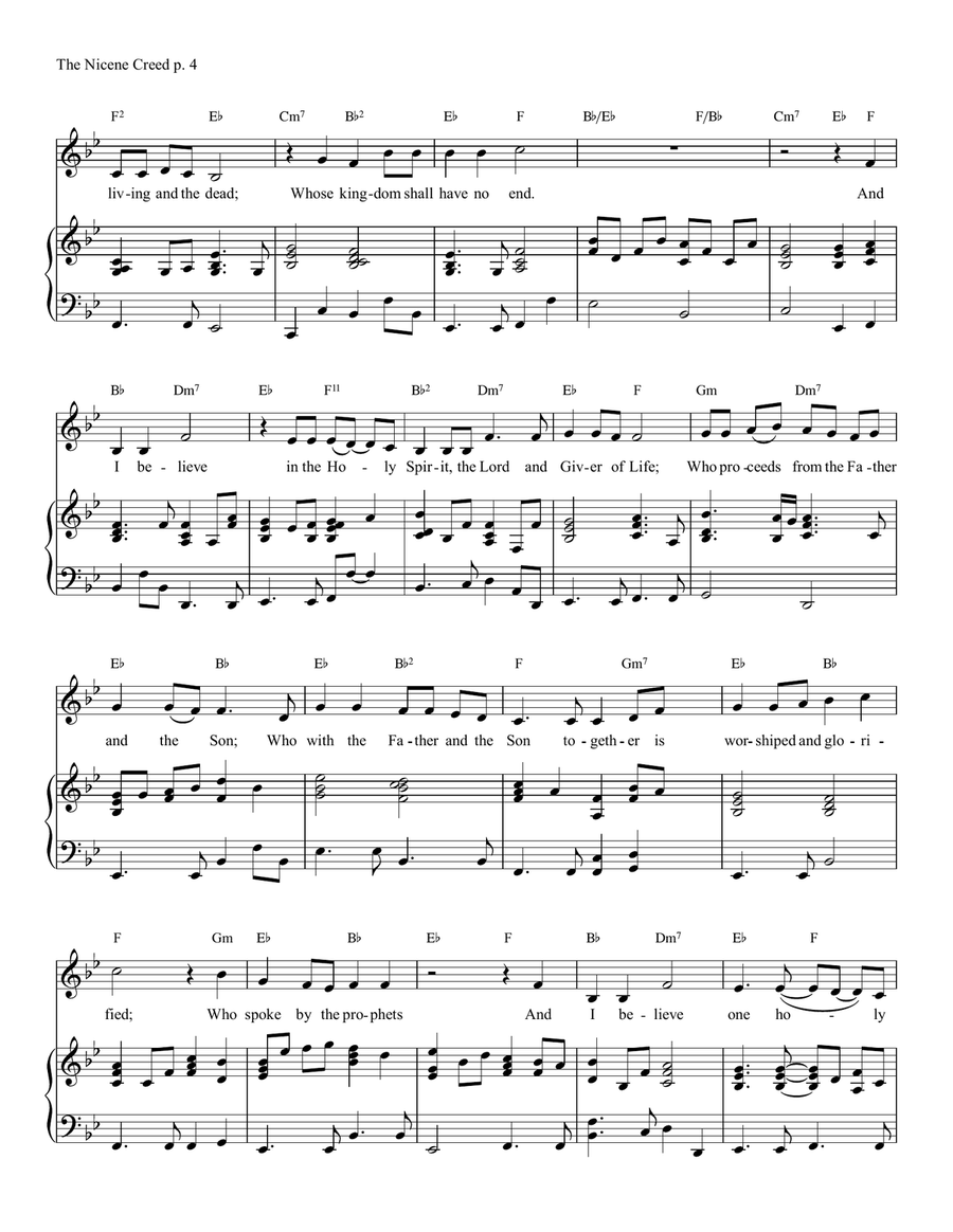 The Nicene Creed Choir scores gallery preview page 4