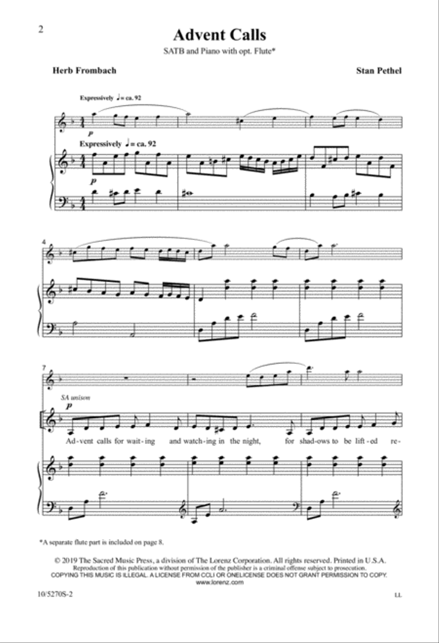 Advent Calls 4-Part scores gallery preview page 2