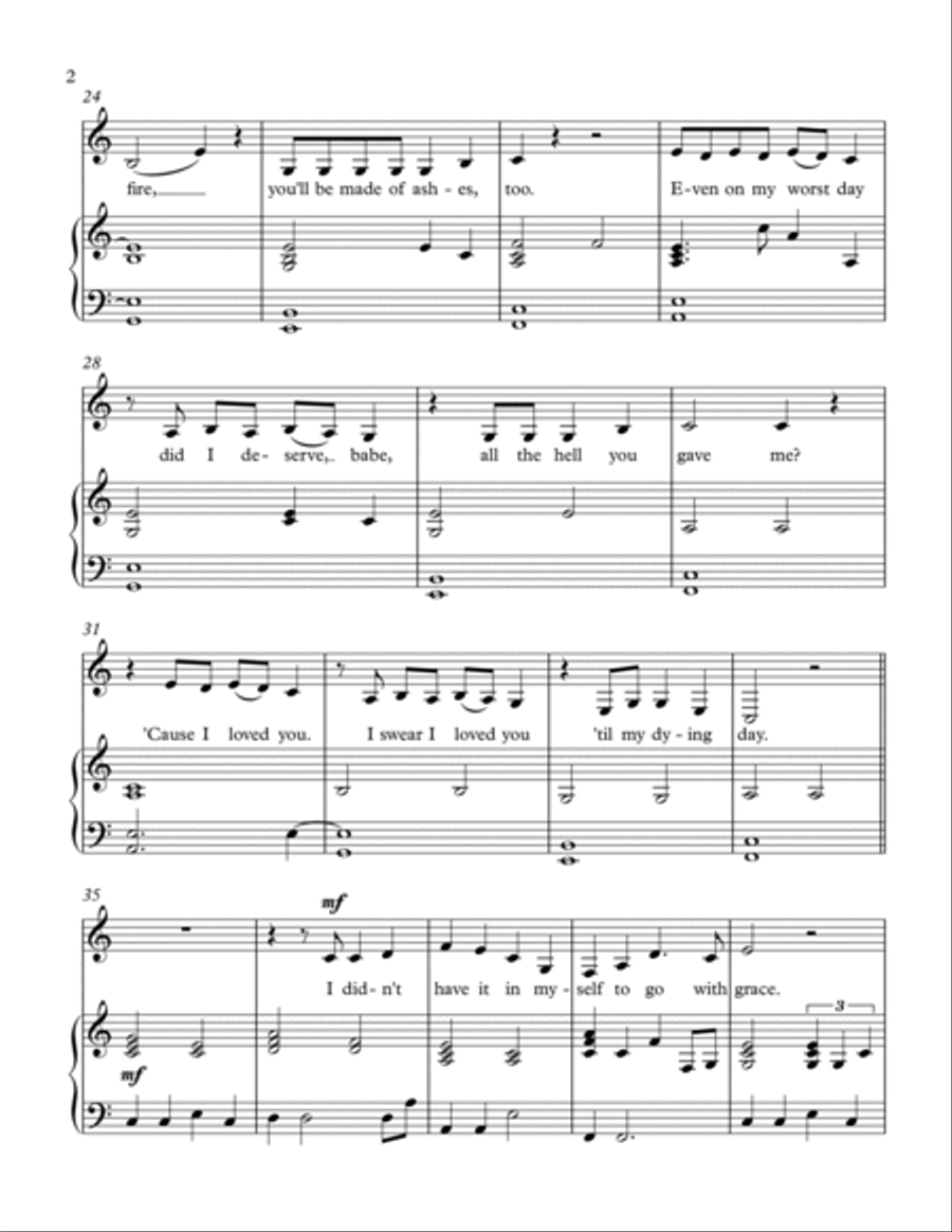 My Tears Ricochet Voice scores gallery preview page 2