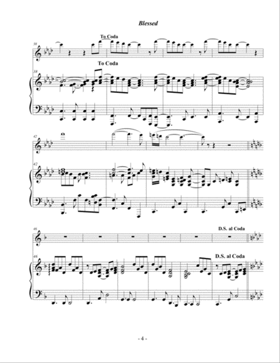 Blessed Blessed Violin Solo scores gallery preview page 4