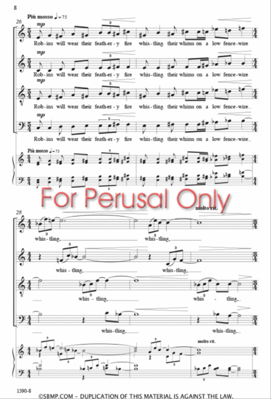 There Will Come Soft Rains - SATB divisi Octavo Divisi scores gallery preview page 7