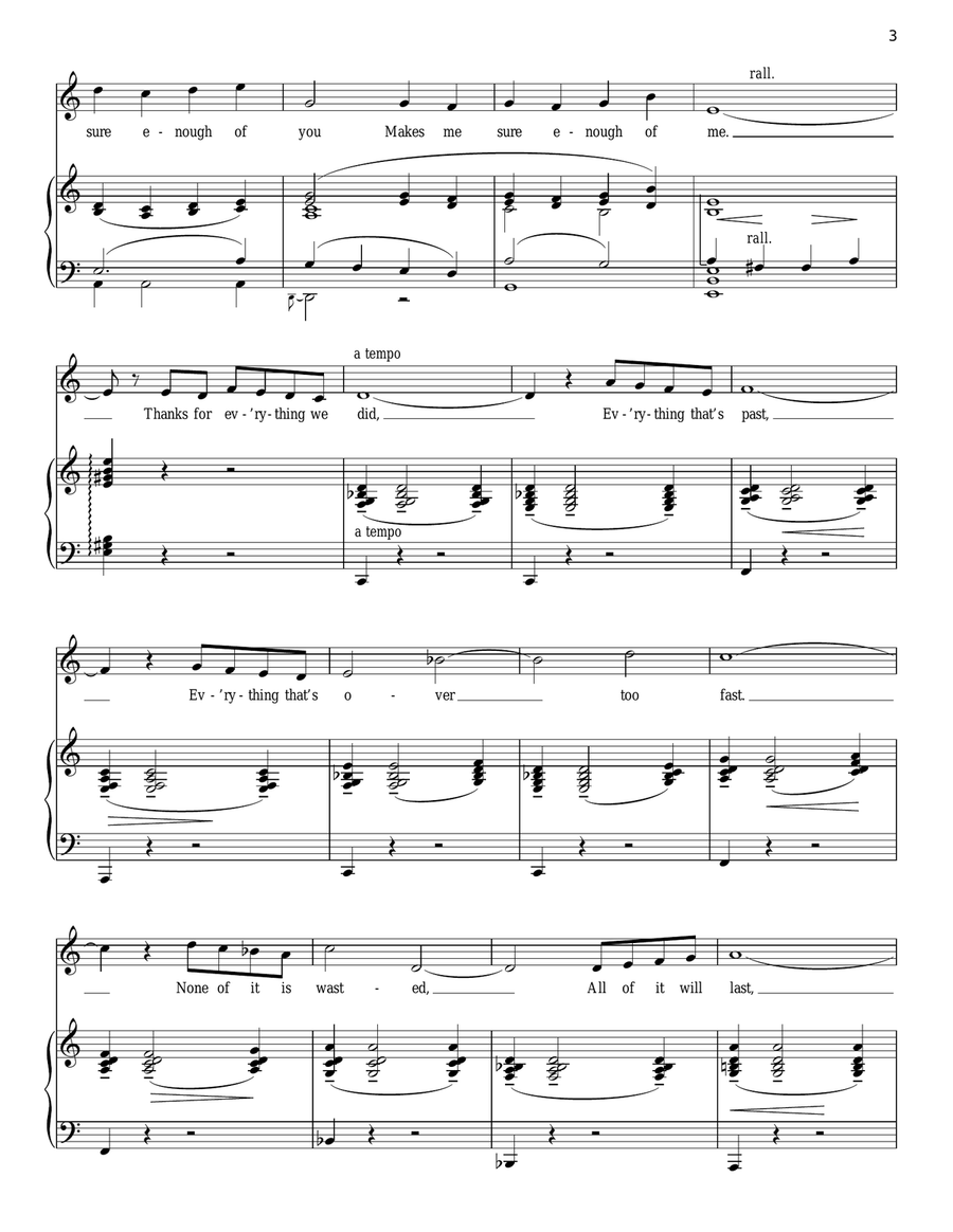 With So Little To Be Sure Of Piano, Vocal scores gallery preview page 3