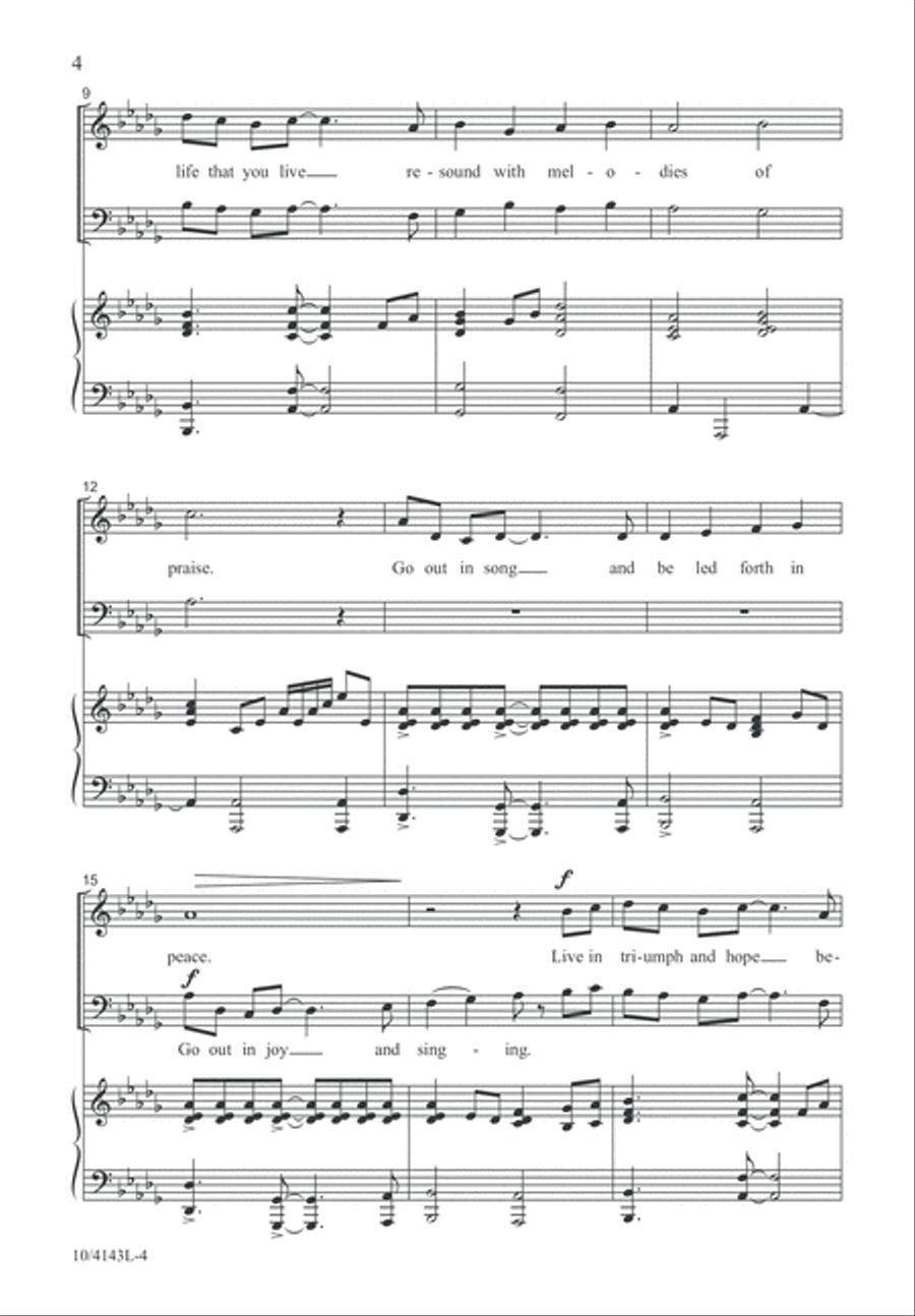 Go Out in Song! 4-Part scores gallery preview page 5