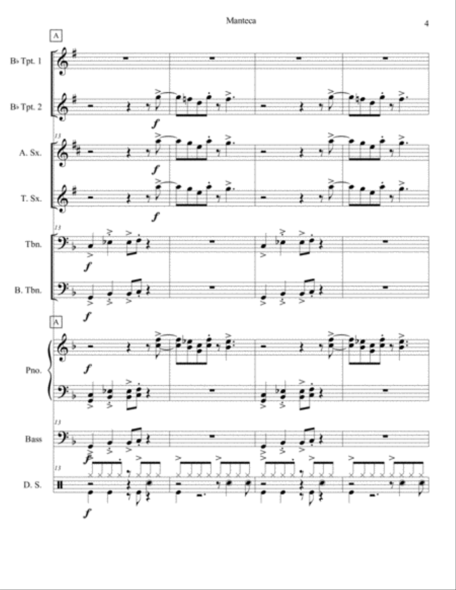 Manteca Jazz Ensemble scores gallery preview page 4