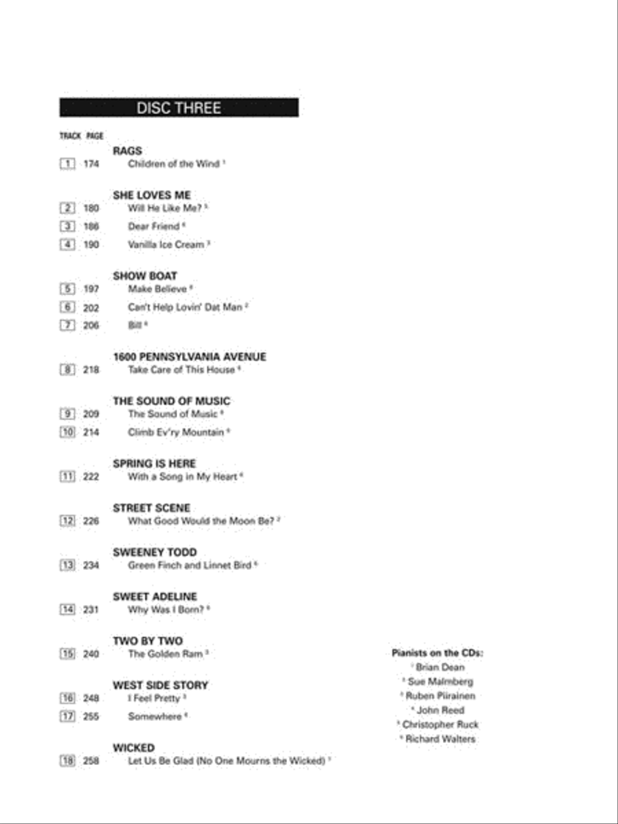 Musical Theatre for Classical Singers Voice scores gallery preview page 4