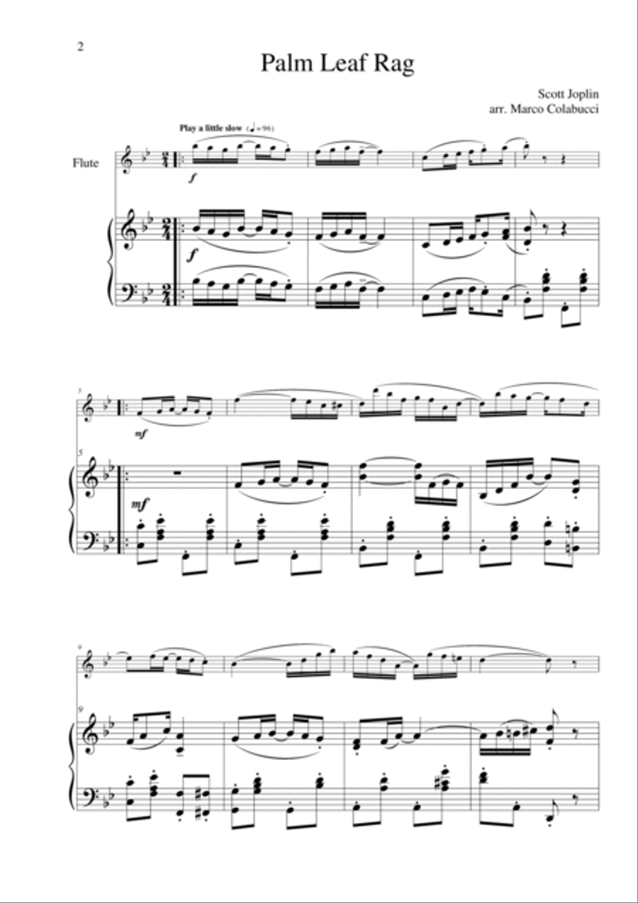 Joplin Favourite Ragtimes Flute Solo scores gallery preview page 3