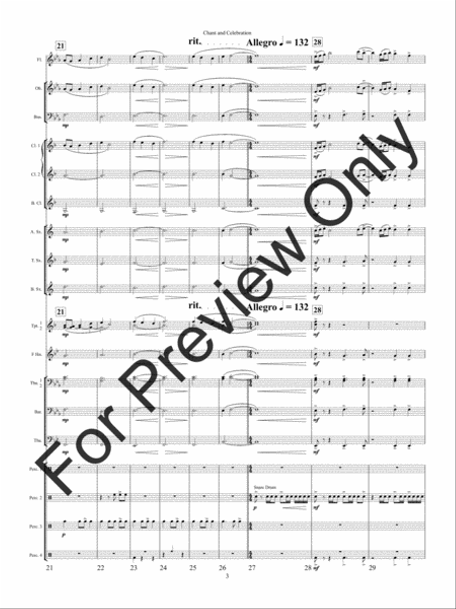 Chant and Celebration Concert Band scores gallery preview page 6