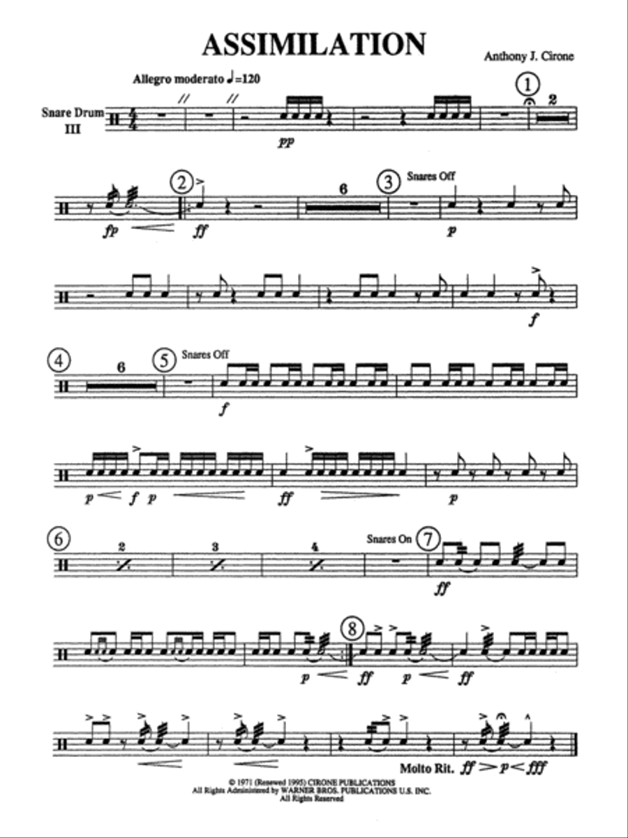 Assimilation: SD3 Percussion Ensemble scores gallery preview page 1
