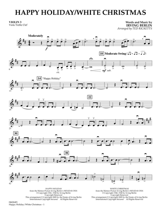 Happy Holiday/White Christmas (arr. Ted Ricketts) - Violin 3 (Viola Treble Clef)