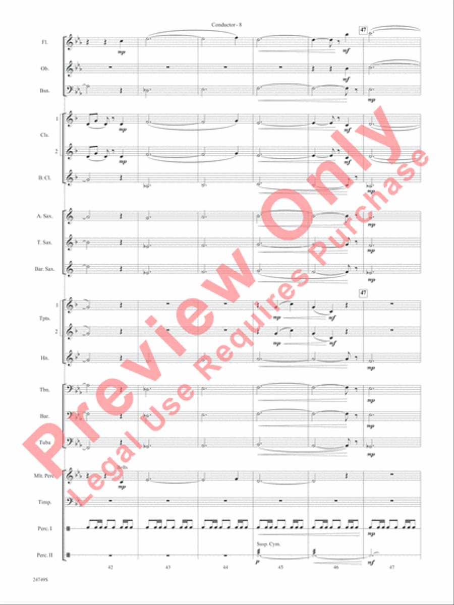 March of the Penguins, Opening Theme from The Harshest Place on Earth Concert Band scores gallery preview page 10