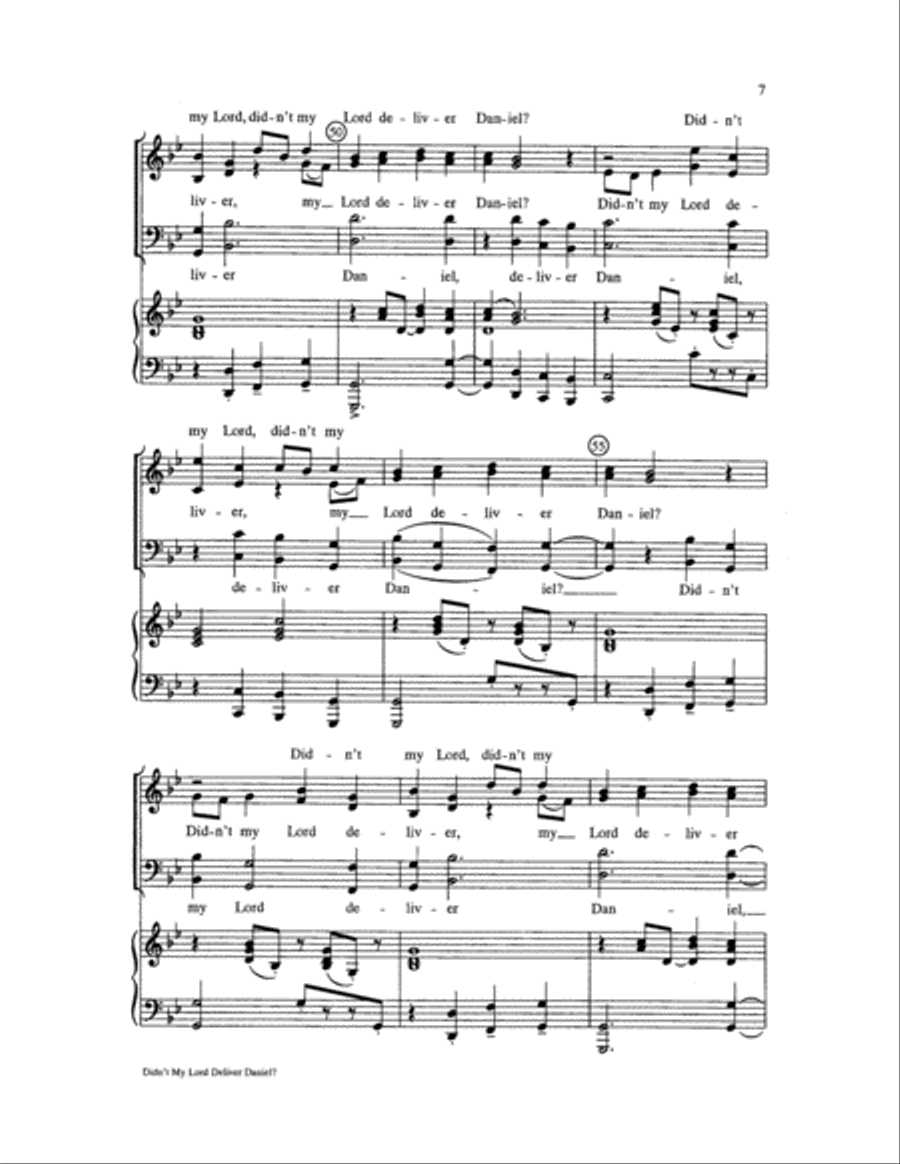 Didn't My Lord Deliver Daniel? Choir scores gallery preview page 7