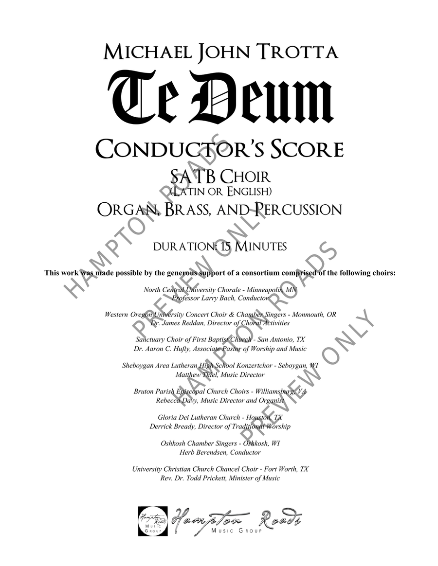 Te Deum (Organ, Brass, Percussion Score) Organ scores gallery preview page 4