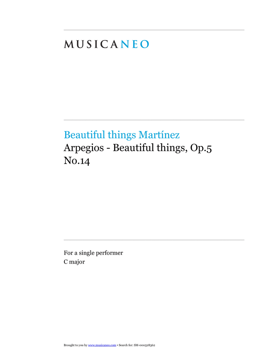 Arpegios-Beautiful things Op.5 No.14