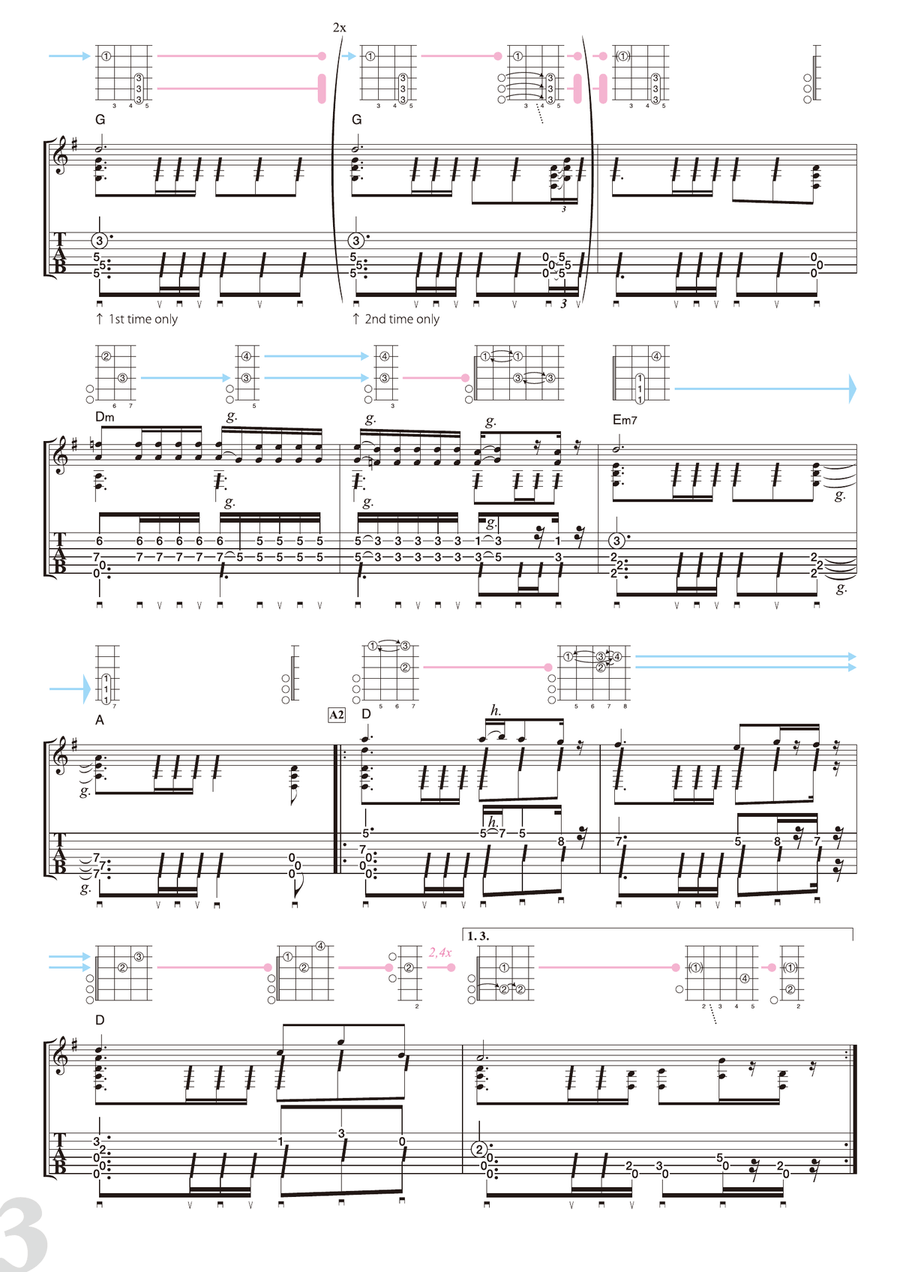 Norwegian Wood (this Bird Has Flown) Acoustic Guitar scores gallery preview page 3