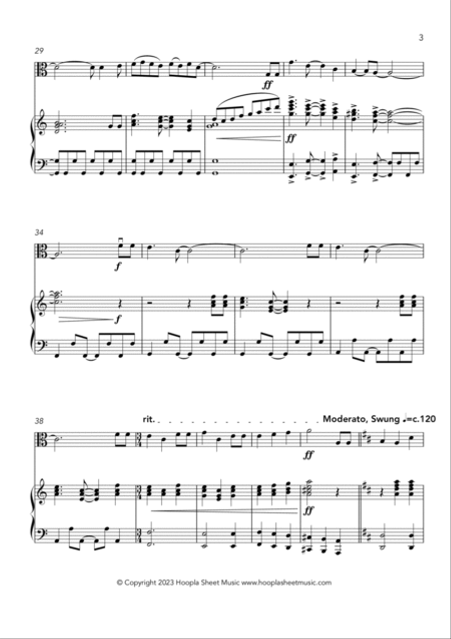 Happy Funky Birthday Viola scores gallery preview page 3