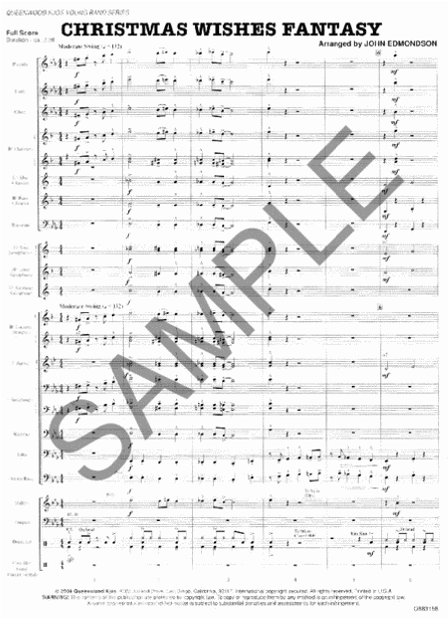 Christmas Wishes Fantasy Christmas Wishes Fantasy Concert Band scores gallery preview page 2