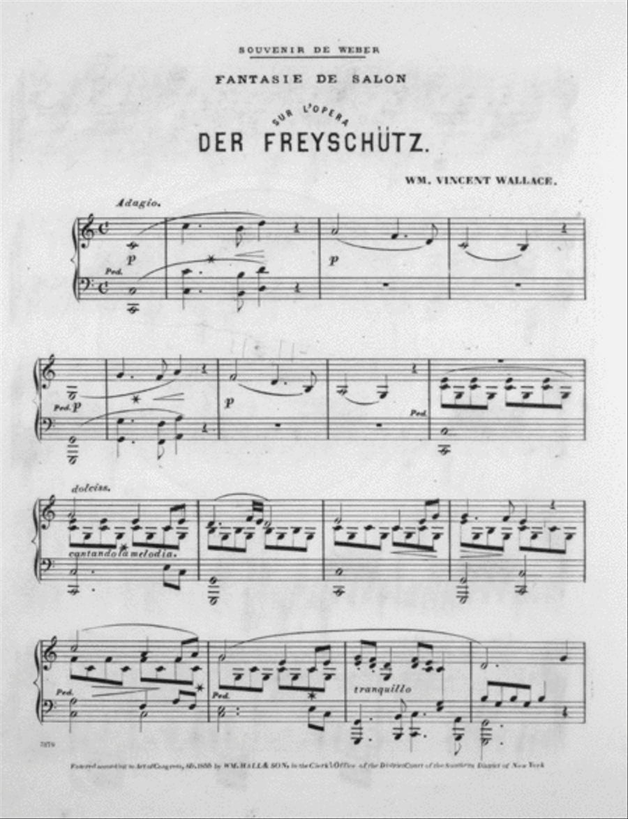 Souvenir De L'Opera. Souvenir De Weber. Fantasie De Salon. Sur L'Opera Der Freyschutz Piano Solo scores gallery preview page 2